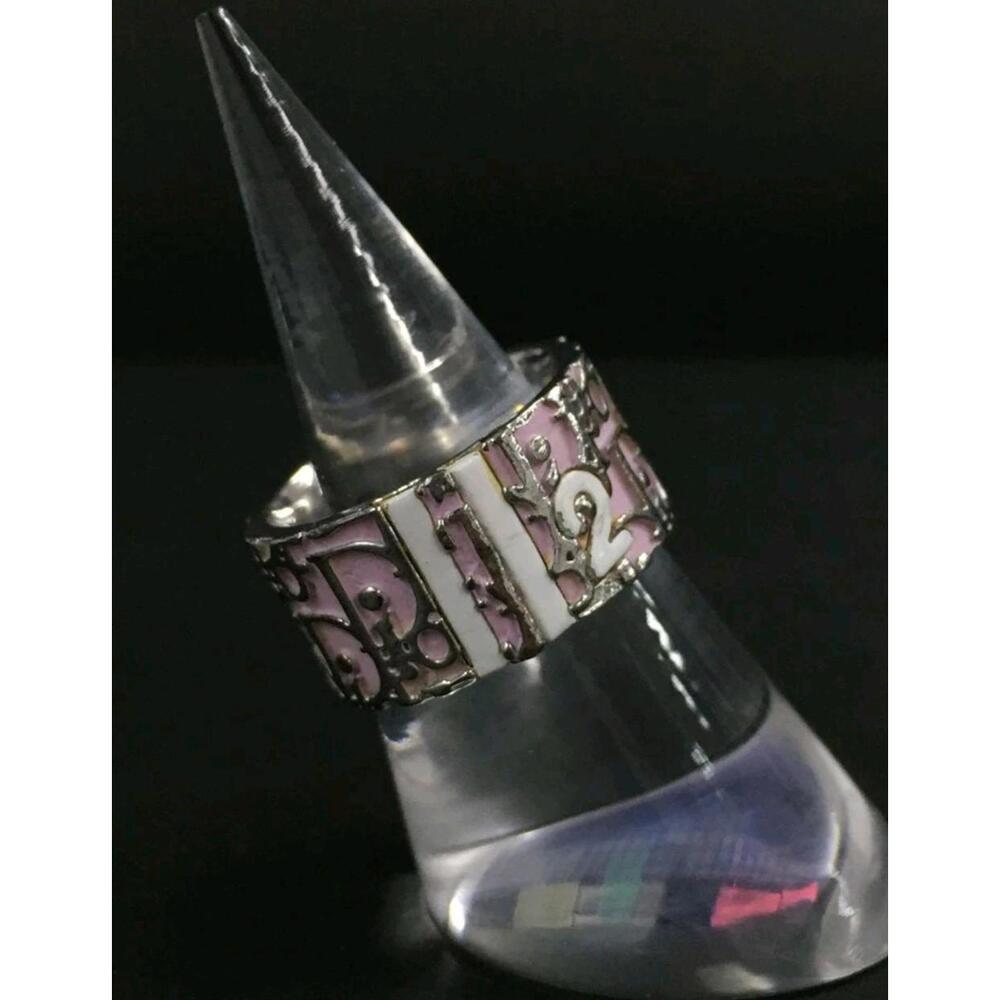 Christian Dior Trotter Number 2 Pink Ring Logo Size 6 / 52 Oblique CD